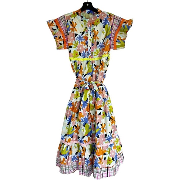 Celia B Floral Seren Midi Dress Womens XS NWT - Picture 7 of 14